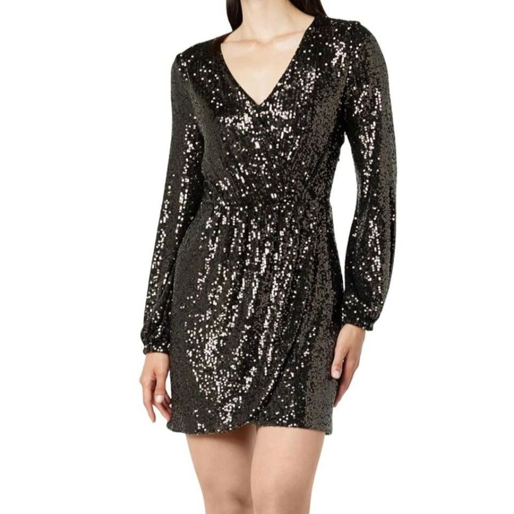 The Drop Sequin Mini Dress XXS | Bronze Glam Party Night Out Holiday Sparkle